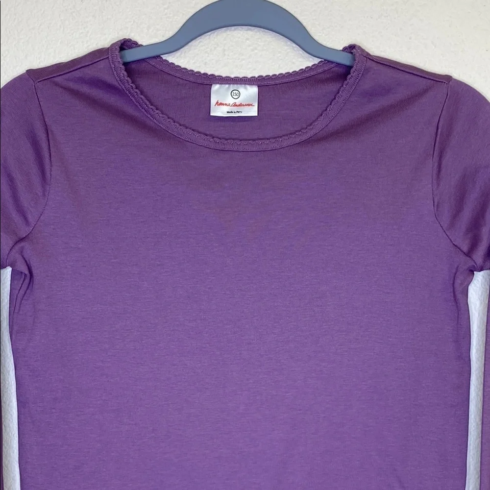 Hannah Andersson Purple Long Sleeve Pajama Top Size 150